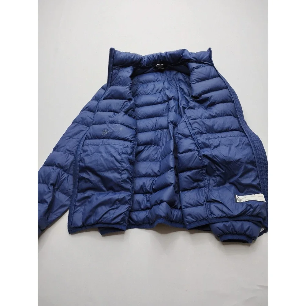 Eddie Bauer Jacket Kids XL Blue Goose Down Full Zip Puffer Pockets Outdoor 14/16